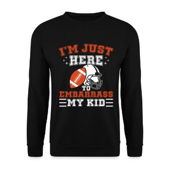 Fußball Papa Stolze Fußball -Vater Vatertag - Unisex Pullover - Schwarz - Vorne - Alina (178cm) & Michal (187cm)