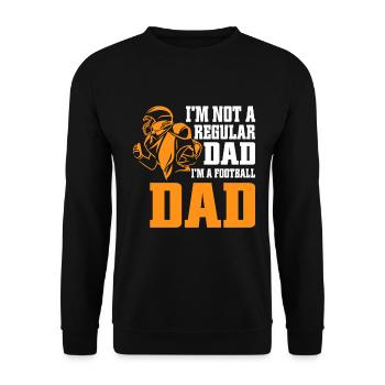 Fußball Papa Stolze Fußball -Vater Vatertag - Unisex Pullover - Schwarz - Vorne - Alina (178cm) & Michal (187cm)