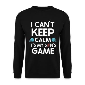 Fußball Papa Stolze Fußball -Vater Vatertag - Unisex Pullover - Schwarz - Vorne - Alina (178cm) & Michal (187cm)