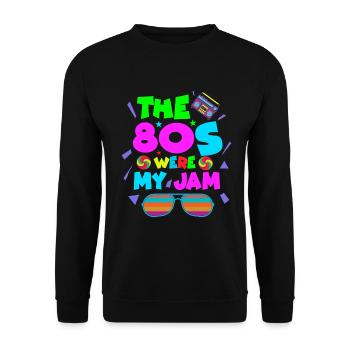 Fille garçon enfants 70 s 80 s 90 s Disco Costume tenue - Sweat-shirt Unisexe - noir - Devant - Alina (178cm) & Michal (187cm)