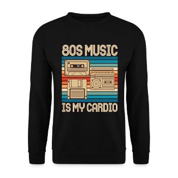 Girl Boy Kids 70s 80s 90s Disco Costume Outfit - Unisex Sweatshirt - black - Front - Alina (178cm) & Michal (187cm)
