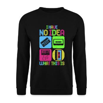 Fille garçon enfants 70 s 80 s 90 s Disco Costume tenue - Sweat-shirt Unisexe - noir - Devant - Alina (178cm) & Michal (187cm)