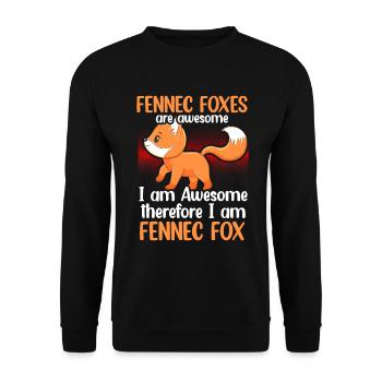 Fennec Fox Cute Fennec Foxes Fennec Animal - Unisex Sweatshirt - black - Front - Alina (178cm) & Michal (187cm)