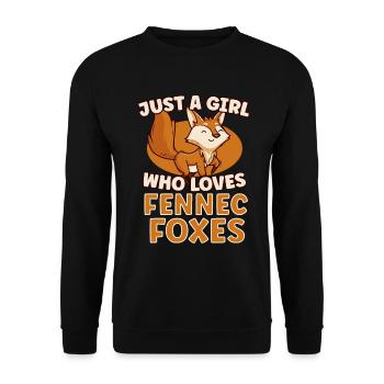 Fennec Fox Cute Fennec Foxes Fennec Animal - Unisex Sweatshirt - black - Front - Alina (178cm) & Michal (187cm)