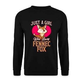Fennec Fox Cute Fennec Foxes Fennec Animal - Unisex Sweatshirt - black - Front - Alina (178cm) & Michal (187cm)