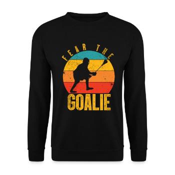 Bâton de crosse Lax Fille Joueur Maman Gardien de but Femmes - Sweat-shirt Unisexe - noir - Devant - Alina (178cm) & Michal (187cm)