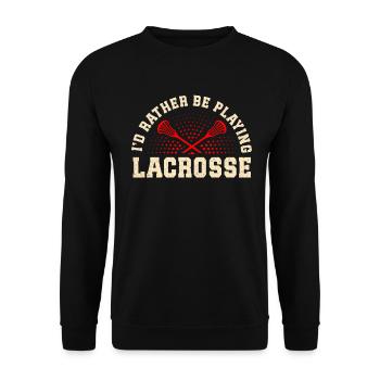 Bâton de crosse Lax Fille Joueur Maman Gardien de but Femmes - Sweat-shirt Unisexe - noir - Devant - Alina (178cm) & Michal (187cm)
