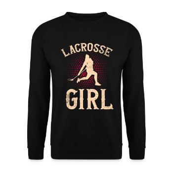 Bâton de crosse Lax Fille Joueur Maman Gardien de but Femmes - Sweat-shirt Unisexe - noir - Devant - Alina (178cm) & Michal (187cm)