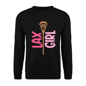 Lacrosse Stick Lax Girl Spieler Mom Torwartfrauen - Unisex Pullover - Schwarz - Vorne - Alina (178cm) & Michal (187cm)