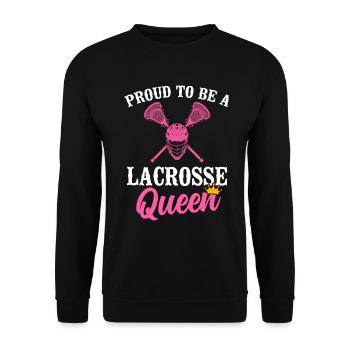 Bâton de crosse Lax Fille Joueur Maman Gardien de but Femmes - Sweat-shirt Unisexe - noir - Devant - Alina (178cm) & Michal (187cm)