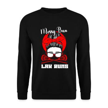 Bâton de crosse Lax Fille Joueur Maman Gardien de but Femmes - Sweat-shirt Unisexe - noir - Devant - Alina (178cm) & Michal (187cm)