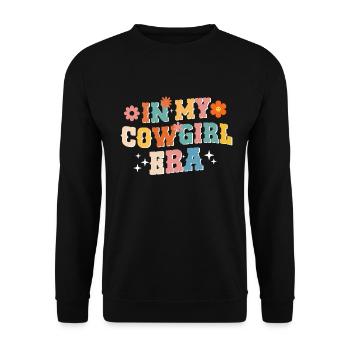 Cowboy rodéo Western Vintage Country Sud - Sweat-shirt Unisexe - noir - Devant - Alina (178cm) & Michal (187cm)
