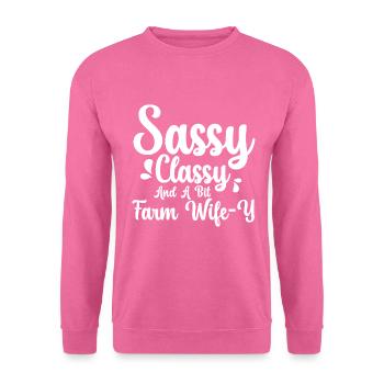 Ferme Femme Ferme Petite amie Agriculteurs Femme Campagne Ferme - Sweat-shirt Unisexe - rose - Devant