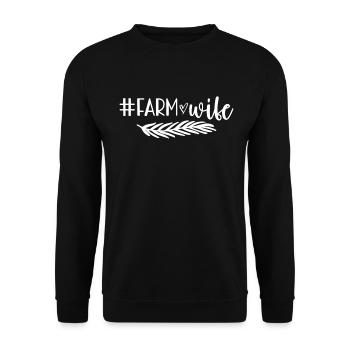 Ferme Femme Ferme Petite amie Agriculteurs Femme Campagne Ferme - Sweat-shirt Unisexe - noir - Devant - Alina (178cm) & Michal (187cm)