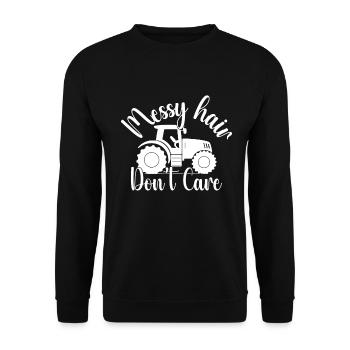 Ferme Femme Ferme Petite amie Agriculteurs Femme Campagne Ferme - Sweat-shirt Unisexe - noir - Devant - Alina (178cm) & Michal (187cm)