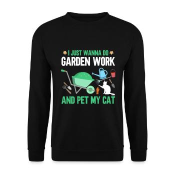 Chats Plantes Plantes De Jardin Amoureux Des Plantes - Sweat-shirt Unisexe - noir - Devant - Alina (178cm) & Michal (187cm)