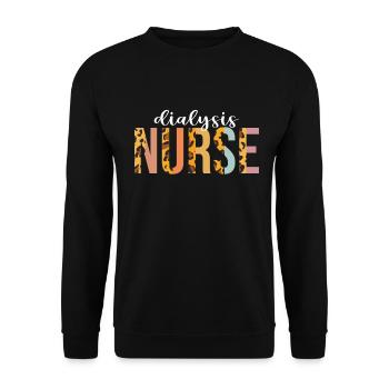 Dialyse Techniker Krankenschwester - Unisex Pullover - Schwarz - Vorne - Alina (178cm) & Michal (187cm)