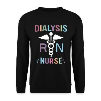 Dialyse Techniker Krankenschwester - Unisex Pullover - Schwarz - Vorne - Alina (178cm) & Michal (187cm)