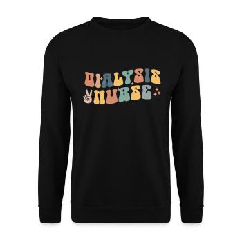 Dialyse Techniker Krankenschwester - Unisex Pullover - Schwarz - Vorne - Alina (178cm) & Michal (187cm)