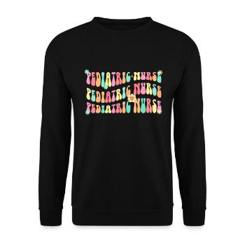 Kinderkrankenschwester Picu Peds - Unisex Pullover - Schwarz - Vorne - Alina (178cm) & Michal (187cm)