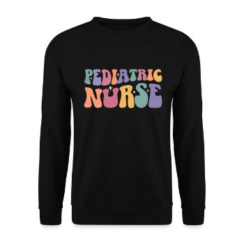 Kinderkrankenschwester Picu Peds - Unisex Pullover - Schwarz - Vorne - Alina (178cm) & Michal (187cm)