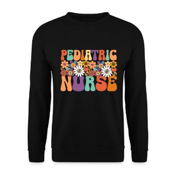 Kinderkrankenschwester Picu Peds - Unisex Pullover - Schwarz - Vorne - Alina (178cm) & Michal (187cm)