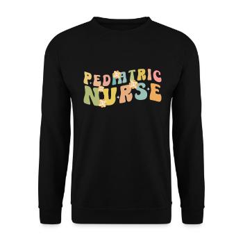 Kinderkrankenschwester Picu Peds - Unisex Pullover - Schwarz - Vorne - Alina (178cm) & Michal (187cm)