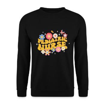 Kinderkrankenschwester Picu Peds - Unisex Pullover - Schwarz - Vorne - Alina (178cm) & Michal (187cm)