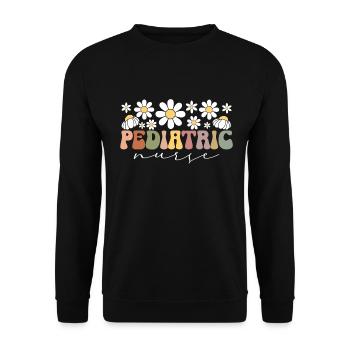 Kinderkrankenschwester Picu Peds - Unisex Pullover - Schwarz - Vorne - Alina (178cm) & Michal (187cm)
