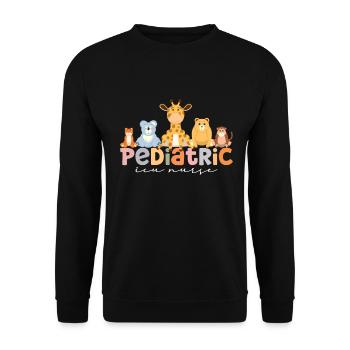Kinderkrankenschwester Picu Peds - Unisex Pullover - Schwarz - Vorne - Alina (178cm) & Michal (187cm)