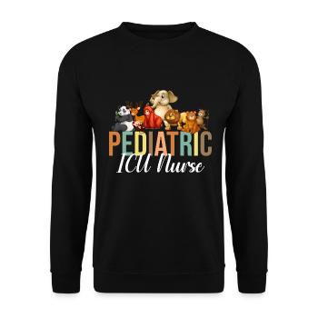 Kinderkrankenschwester Picu Peds - Unisex Pullover - Schwarz - Vorne - Alina (178cm) & Michal (187cm)