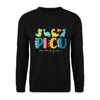 Pediatric Nurse Picu Peds - Unisex Sweatshirt - black - Front - Alina (178cm) & Michal (187cm)