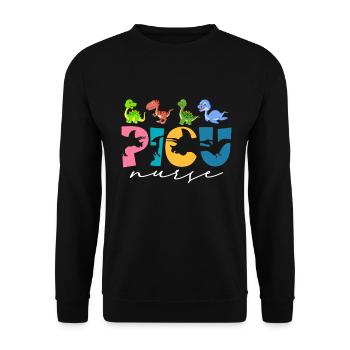 Kinderkrankenschwester Picu Peds - Unisex Pullover - Schwarz - Vorne - Alina (178cm) & Michal (187cm)