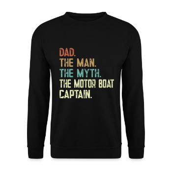 Bateau à moteur - Capitaine Bateau à moteur du lac Boater - Sweat-shirt Unisexe - noir - Devant - Alina (178cm) & Michal (187cm)