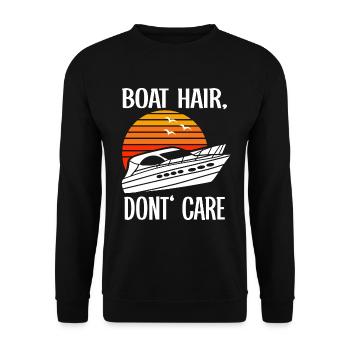 Bateau à moteur - Capitaine Bateau à moteur du lac Boater - Sweat-shirt Unisexe - noir - Devant - Alina (178cm) & Michal (187cm)