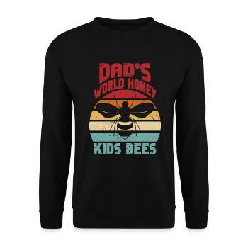 Bee Father Honey Beekeeper Father Beekeeper - Unisex Sweatshirt - black - Front - Alina (178cm) & Michal (187cm)