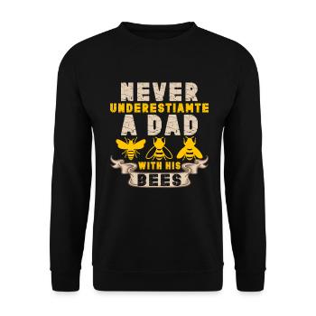 Bee Father Honey Beekeeper Father Beekeeper - Unisex Sweatshirt - black - Front - Alina (178cm) & Michal (187cm)