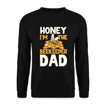 Bee Father Honey Beekeeper Father Beekeeper - Unisex Sweatshirt - black - Front - Alina (178cm) & Michal (187cm)