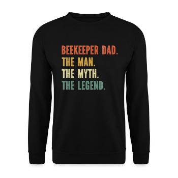Bee Father Honey Beekeeper Father Beekeeper - Unisex Sweatshirt - black - Front - Alina (178cm) & Michal (187cm)