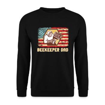 Bee Father Honey Beekeeper Father Beekeeper - Unisex Sweatshirt - black - Front - Alina (178cm) & Michal (187cm)