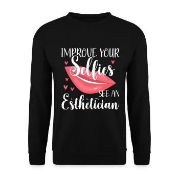 Beautician, Skin Care, Skin Therapist - Unisex Sweatshirt - black - Front - Alina (178cm) & Michal (187cm)