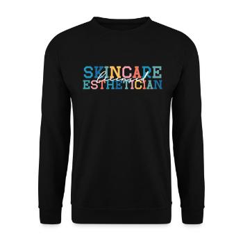 Beautician, Skin Care, Skin Therapist - Unisex Sweatshirt - black - Front - Alina (178cm) & Michal (187cm)