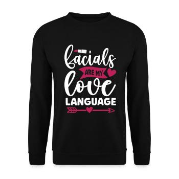 Esthéticienne, Soins de la peau, Thérapeute de la peau - Sweat-shirt Unisexe - noir - Devant - Alina (178cm) & Michal (187cm)