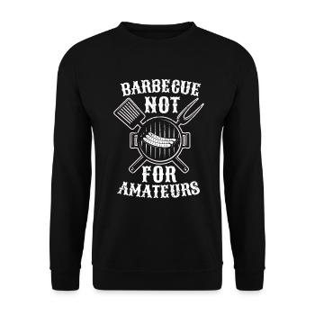 BBQ Smoker Meat Grilling Funny - Unisex Sweatshirt - black - Front - Alina (178cm) & Michal (187cm)