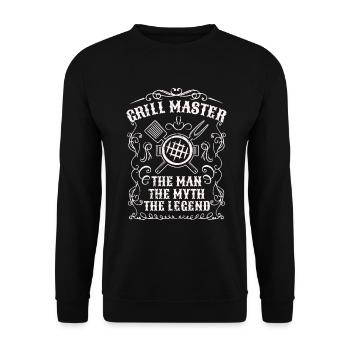 BBQ Smoker Meat Grilling Funny - Unisex Sweatshirt - black - Front - Alina (178cm) & Michal (187cm)