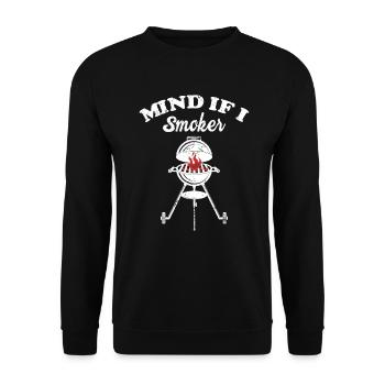 BBQ Smoker Meat Grilling Funny - Unisex Sweatshirt - black - Front - Alina (178cm) & Michal (187cm)