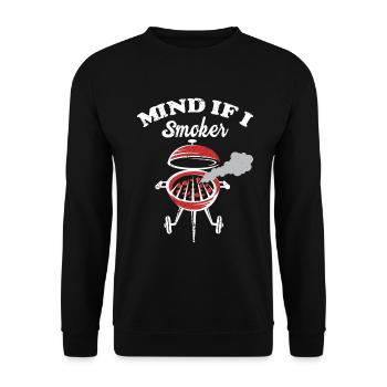BBQ Smoker Meat Grilling Funny - Unisex Sweatshirt - black - Front - Alina (178cm) & Michal (187cm)
