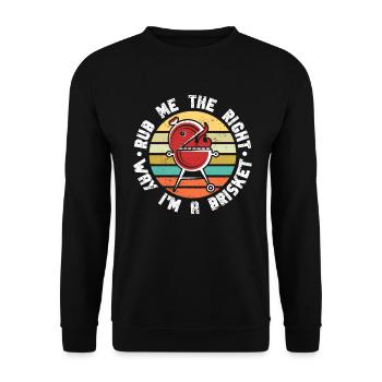 BBQ Smoker Meat Grilling Funny - Unisex Sweatshirt - black - Front - Alina (178cm) & Michal (187cm)