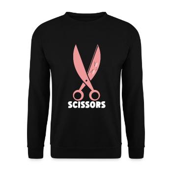 Ciseaux Papier Pierre Drôle Groupe Kawaii - Sweat-shirt Unisexe - noir - Devant - Alina (178cm) & Michal (187cm)
