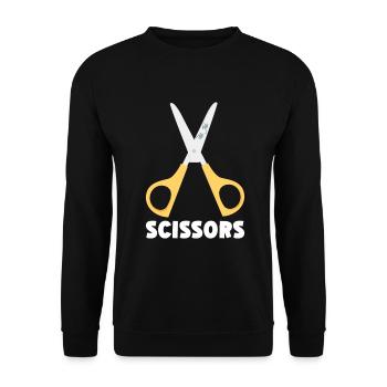 Ciseaux Papier Pierre Drôle Groupe Kawaii - Sweat-shirt Unisexe - noir - Devant - Alina (178cm) & Michal (187cm)
